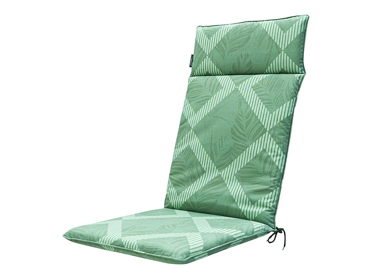 Madison Demi Green 120 x 50 Gartenstuhlkissen mit hoher Rückenlehne
