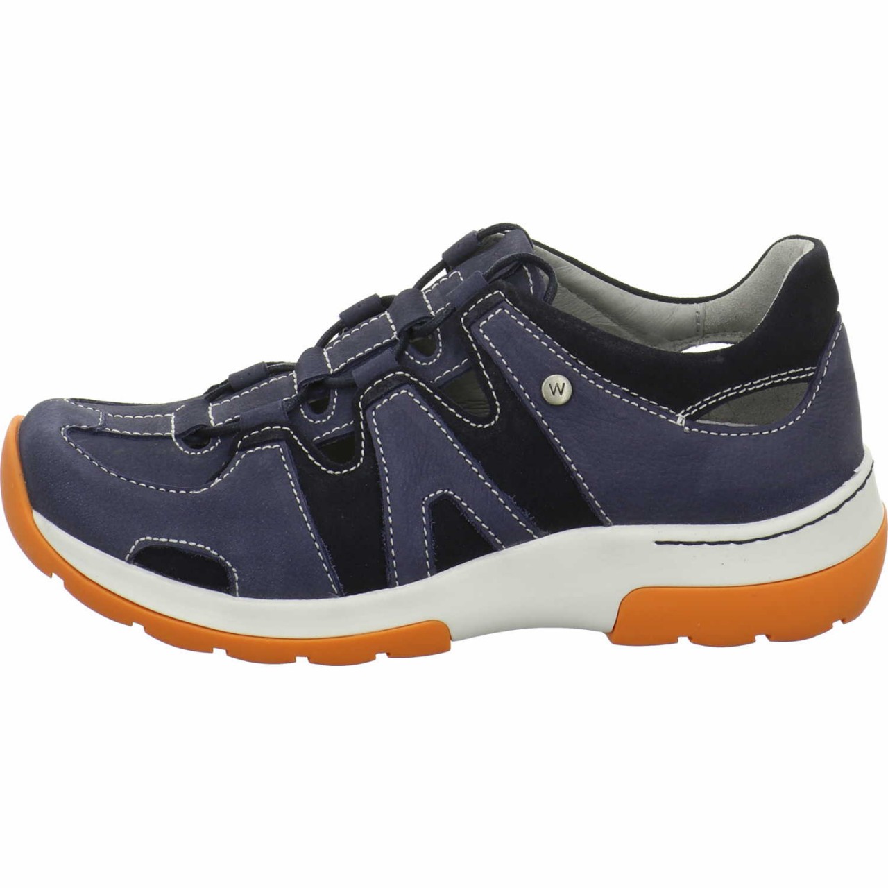 WOLKY Komfort Schnürer blau Nortec denim
