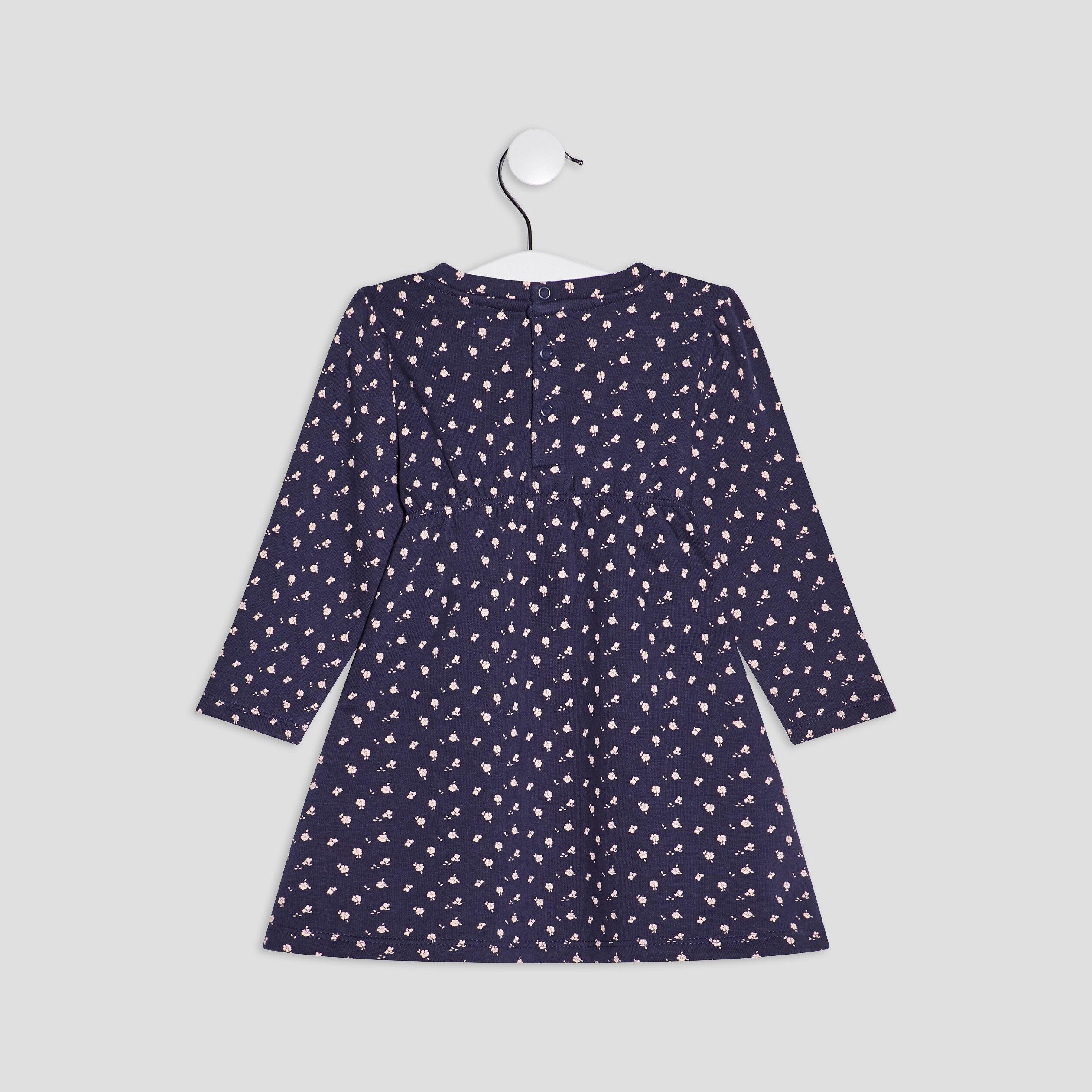 Robe droite molletonnée bleu marine bébé fille | La Halle
