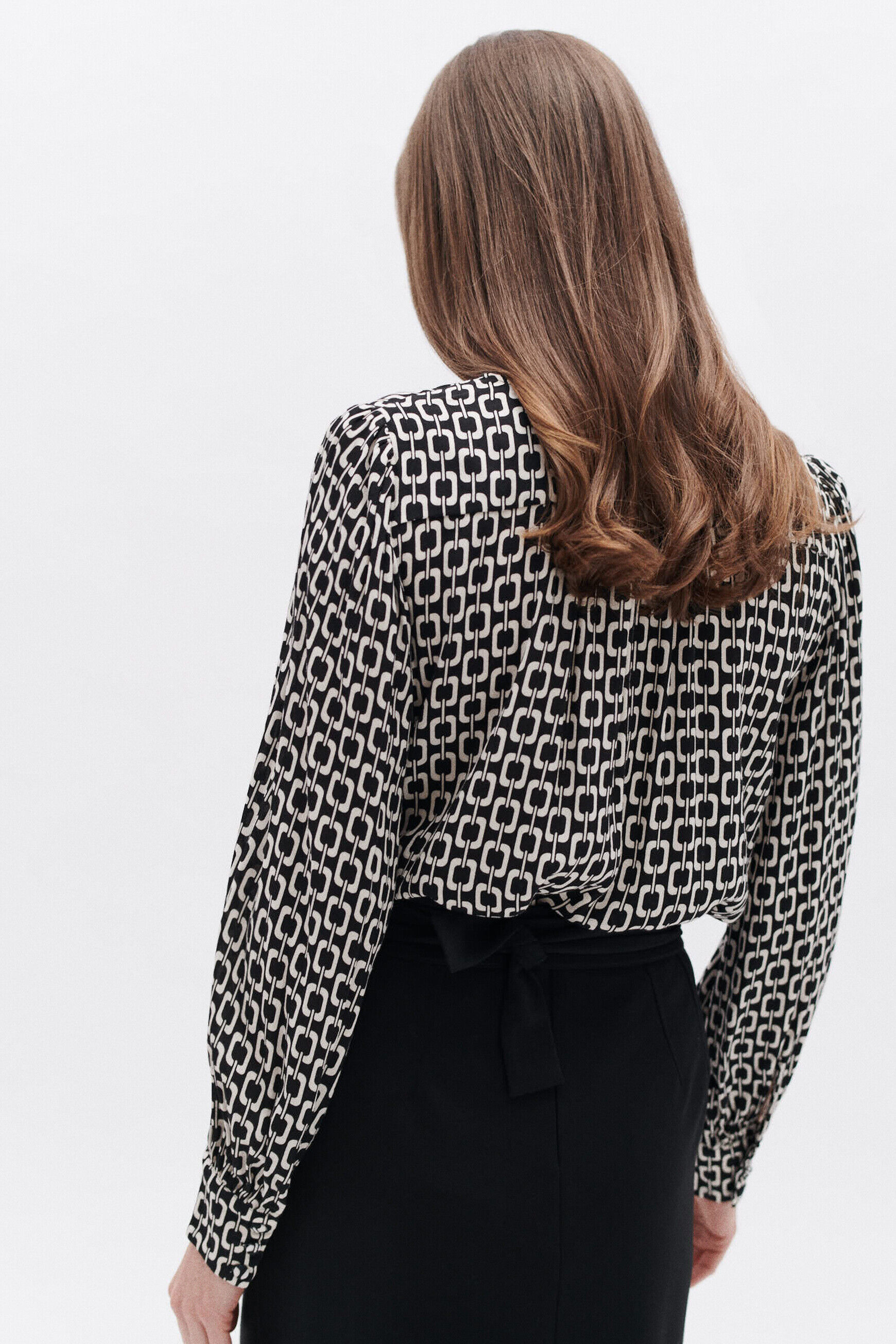 Blouse cara noir femme
