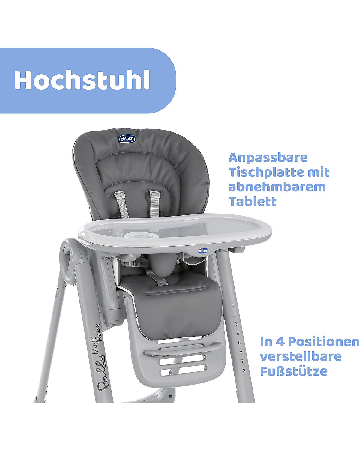 Hochstuhl Polly Magic Relax, Graphite