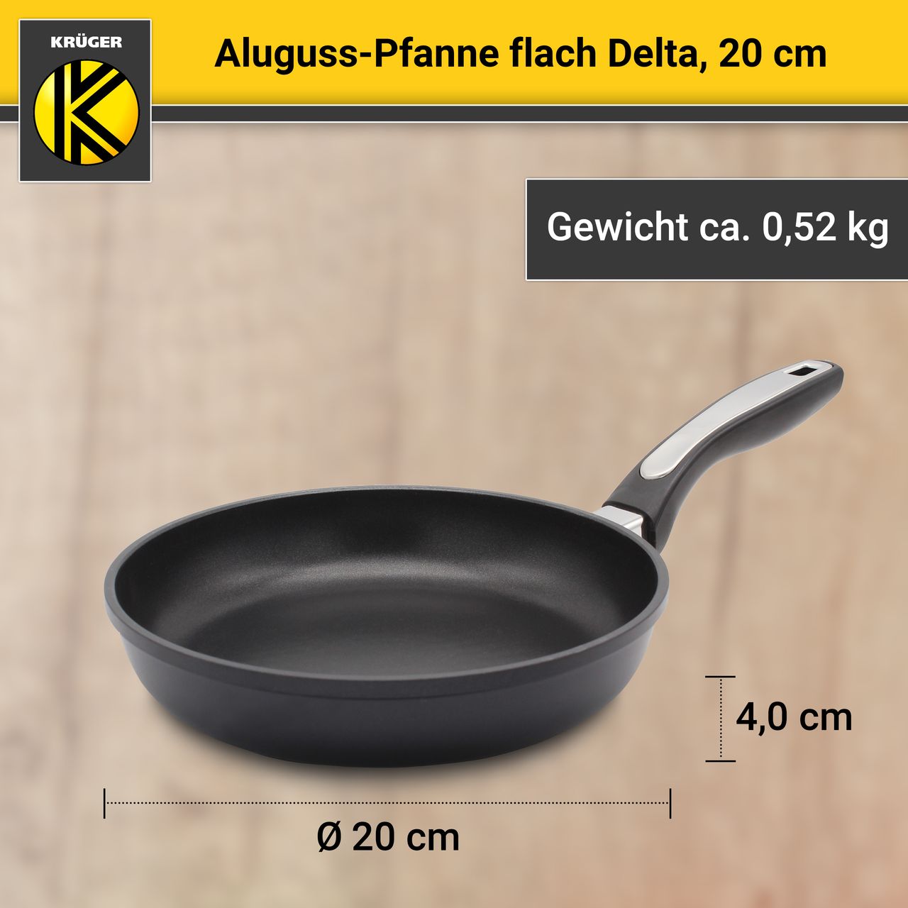Karl Krüger Aluguss Pfanne DELTA, 20 cm