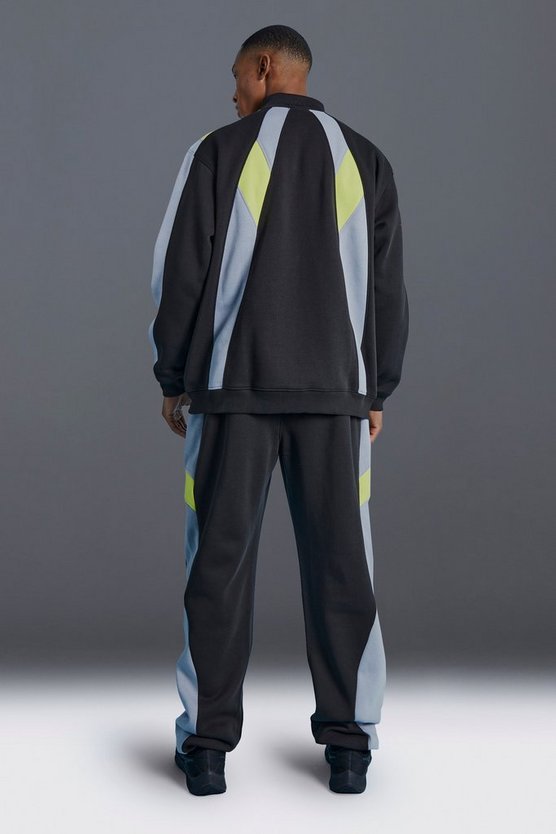 Man Active Oversize Colorblock Trainingsoberteil