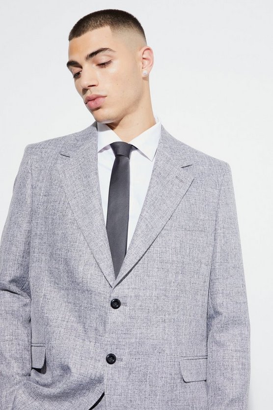 Kastiger strukturierter Oversize Blazer