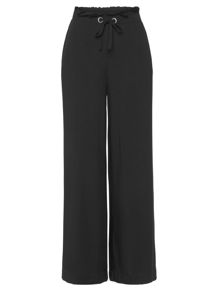 LASCANA Paperbag-Hose in schwarz günstig kaufen