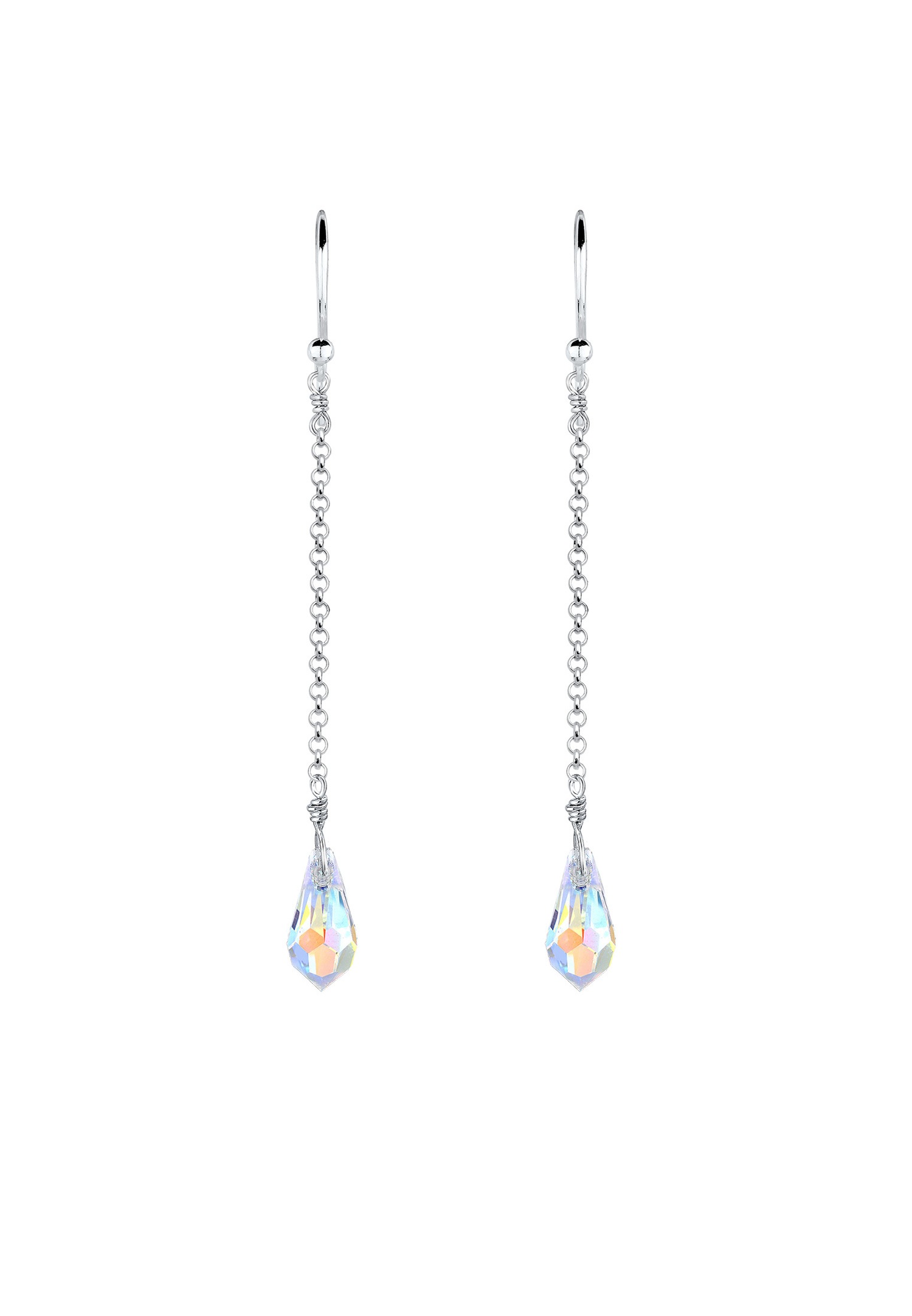 Orecchini pendenti Elli con cristalli in argento 925