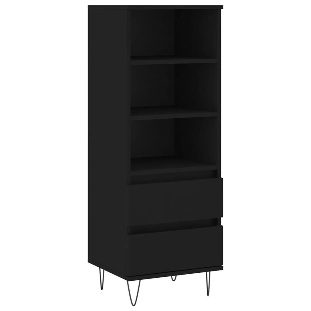 vidaXL Sideboard Highboard Schwarz 40x36x110 cm Holzwerkstoff (1 St)