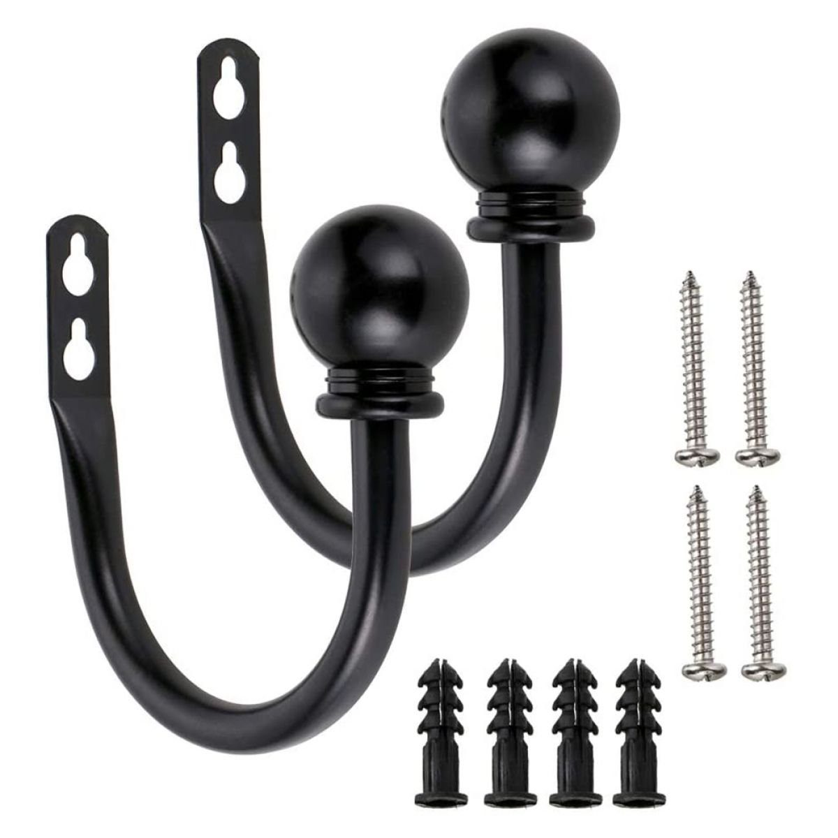 Raffhalter Raffhalter für Gardinen, 2er-Pack, Metall, für Fenster, ZmdecQna