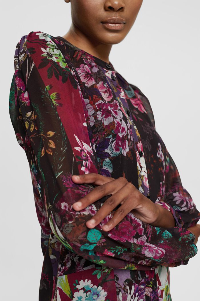 Recycelt: Chiffonbluse mit Muster