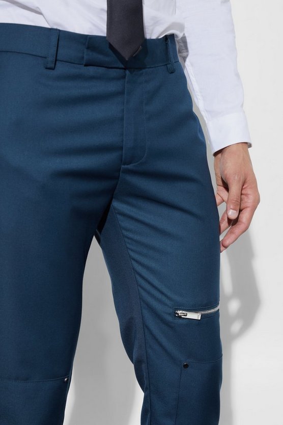 Skinny Hose mit Reißverschluss-Detail