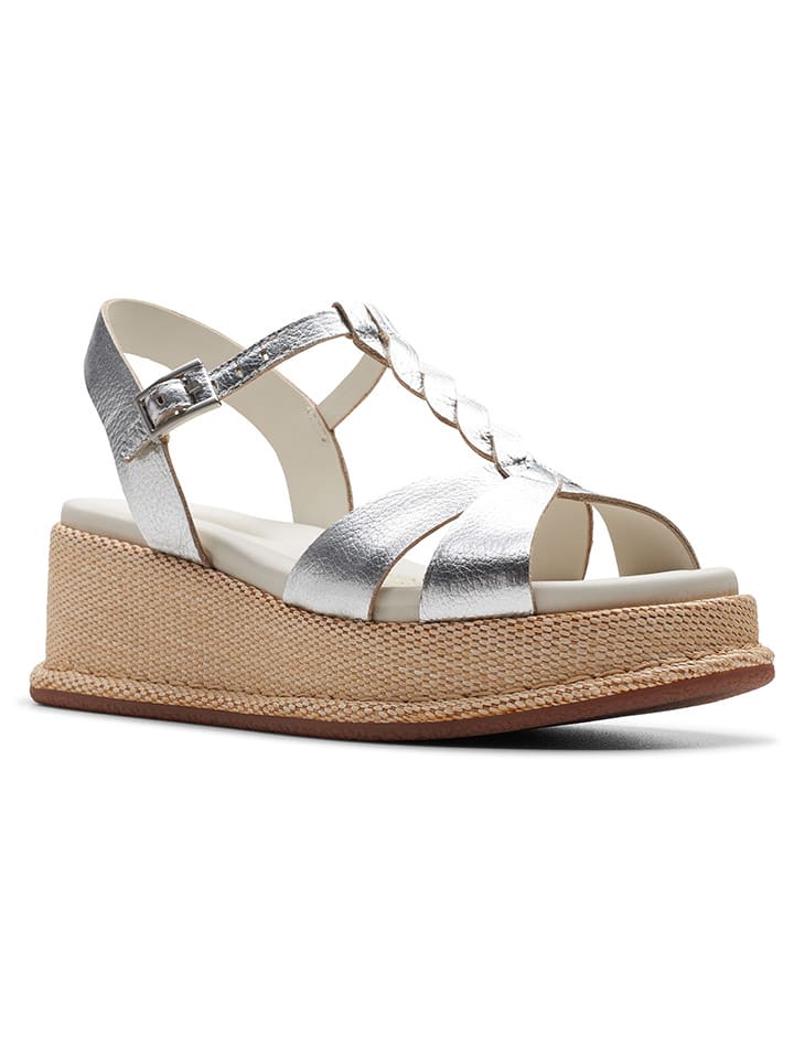 Clarks Leder-Keilsandaletten 