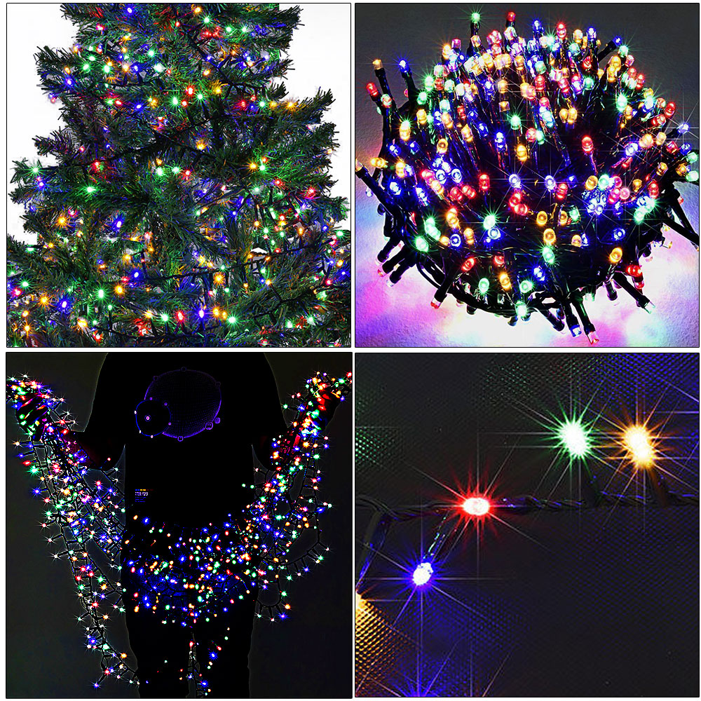 DEUBA Weihnachtslichterkette 700 LED 14m bunt