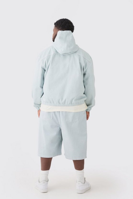Plus überfärbte Jeansshorts