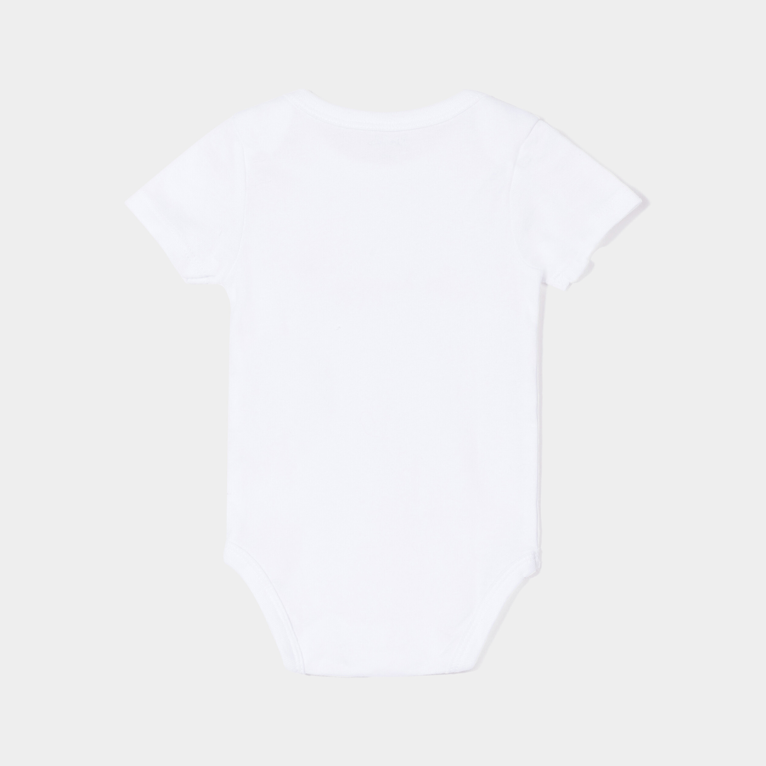 Lot 7 bodies US coton manches courtes blanc mixte | La Halle
