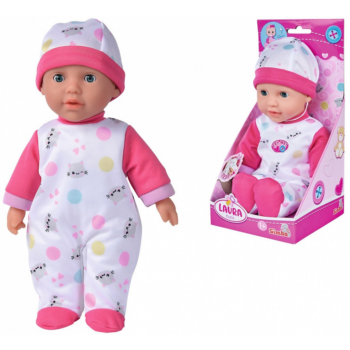 Laura Cutie - Weichkörperpuppe mit Sound, 30 cm