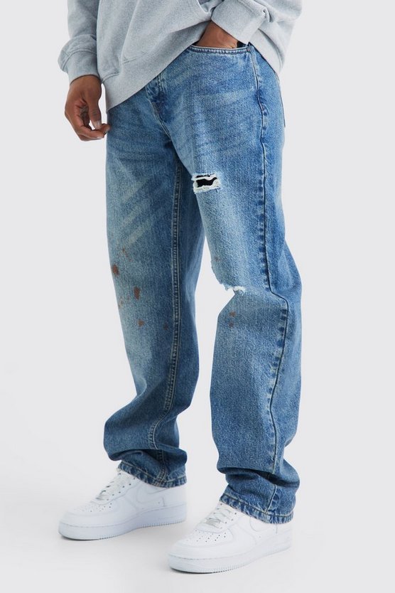 Lockere zerrissene Jeans
