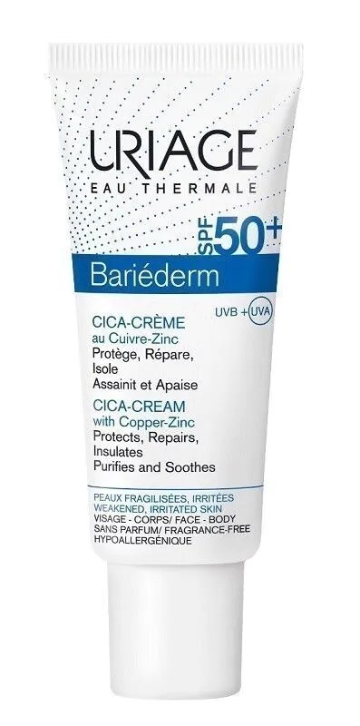 Uriage Bariederm Cica Regenererende Crème SPF50+