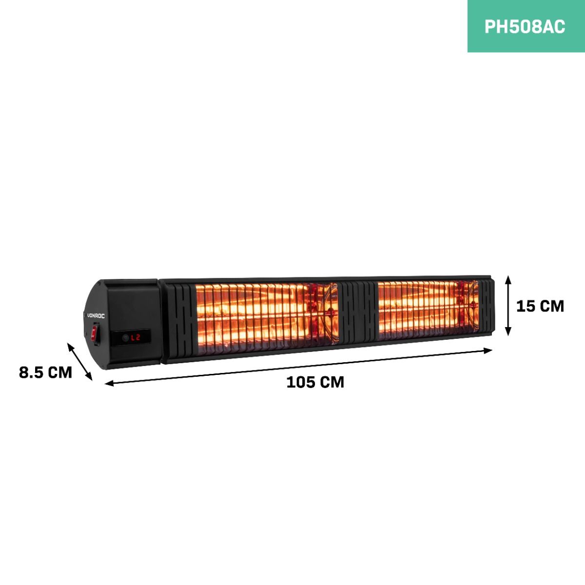 VONROC Volsini 3000 Watt Terrassenheizung