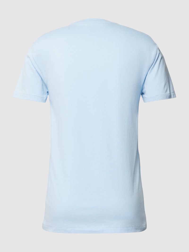 T-shirt Set mit Label-Stitching Modell 'Crew' in blau