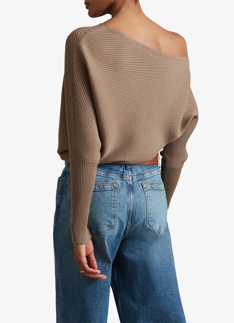 Top asimetric cu nervuri Reiss Lorna