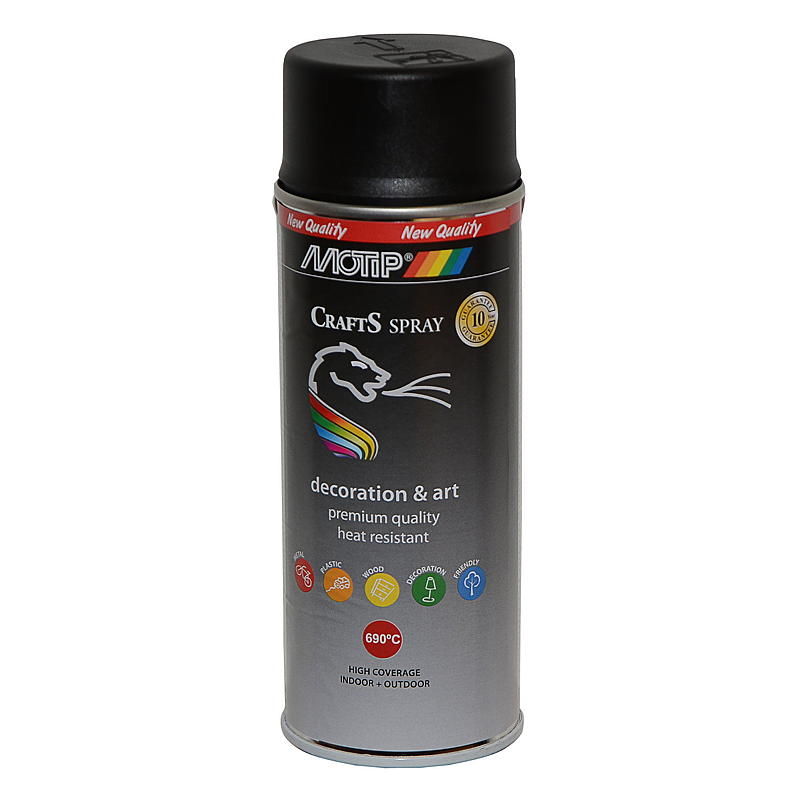 Crafts Spraymaling 400ml Varmebestandig sort, Crafts