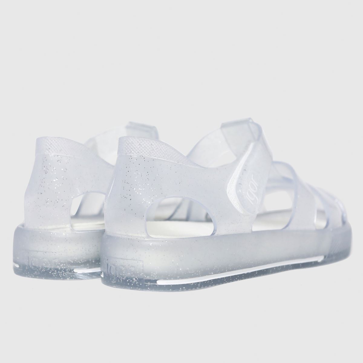 Igor silverfärgade stjärnglitter flickor juniorsandaler