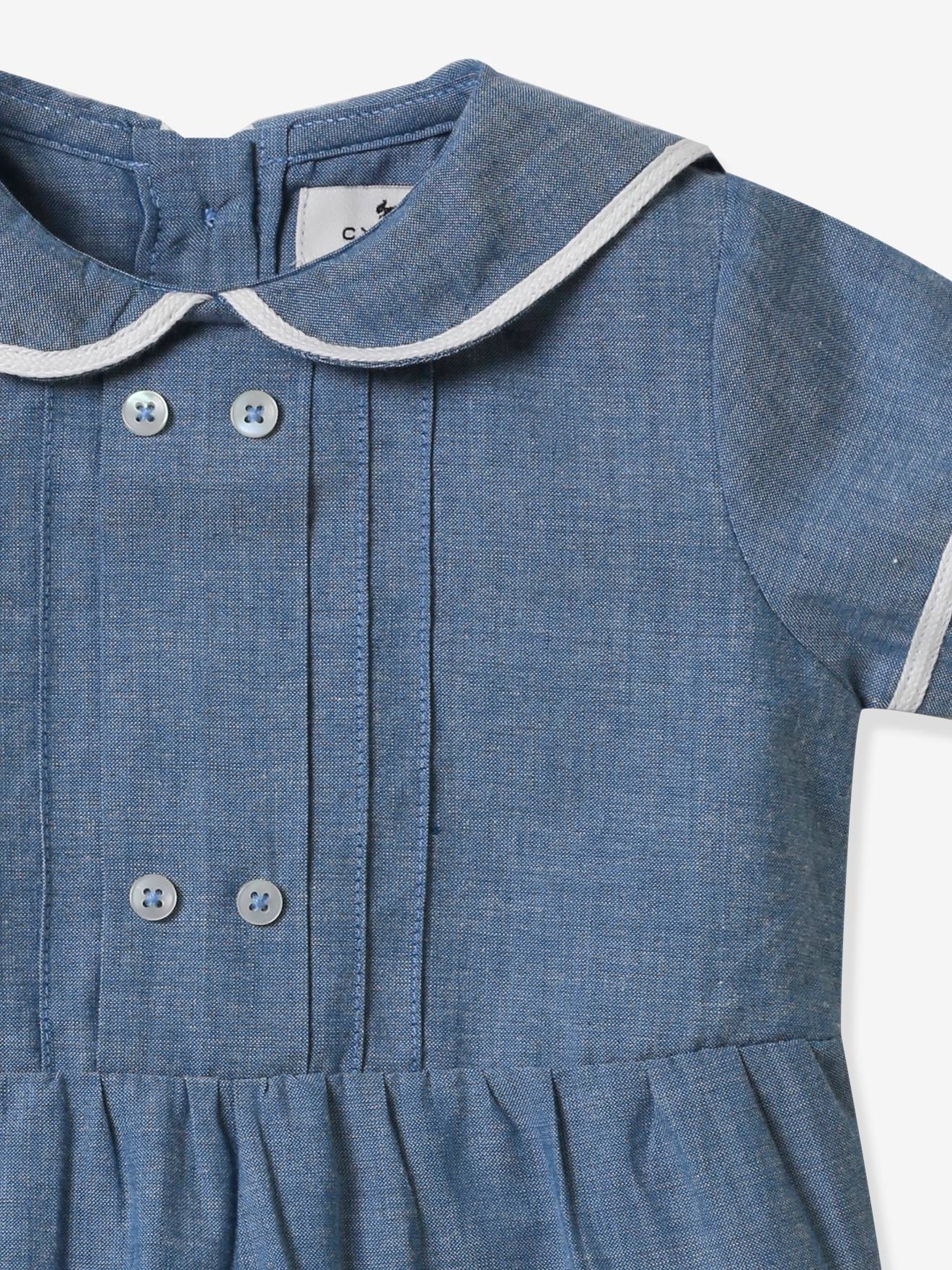 Combinaison Bébé col marin CYRILLUS bleu