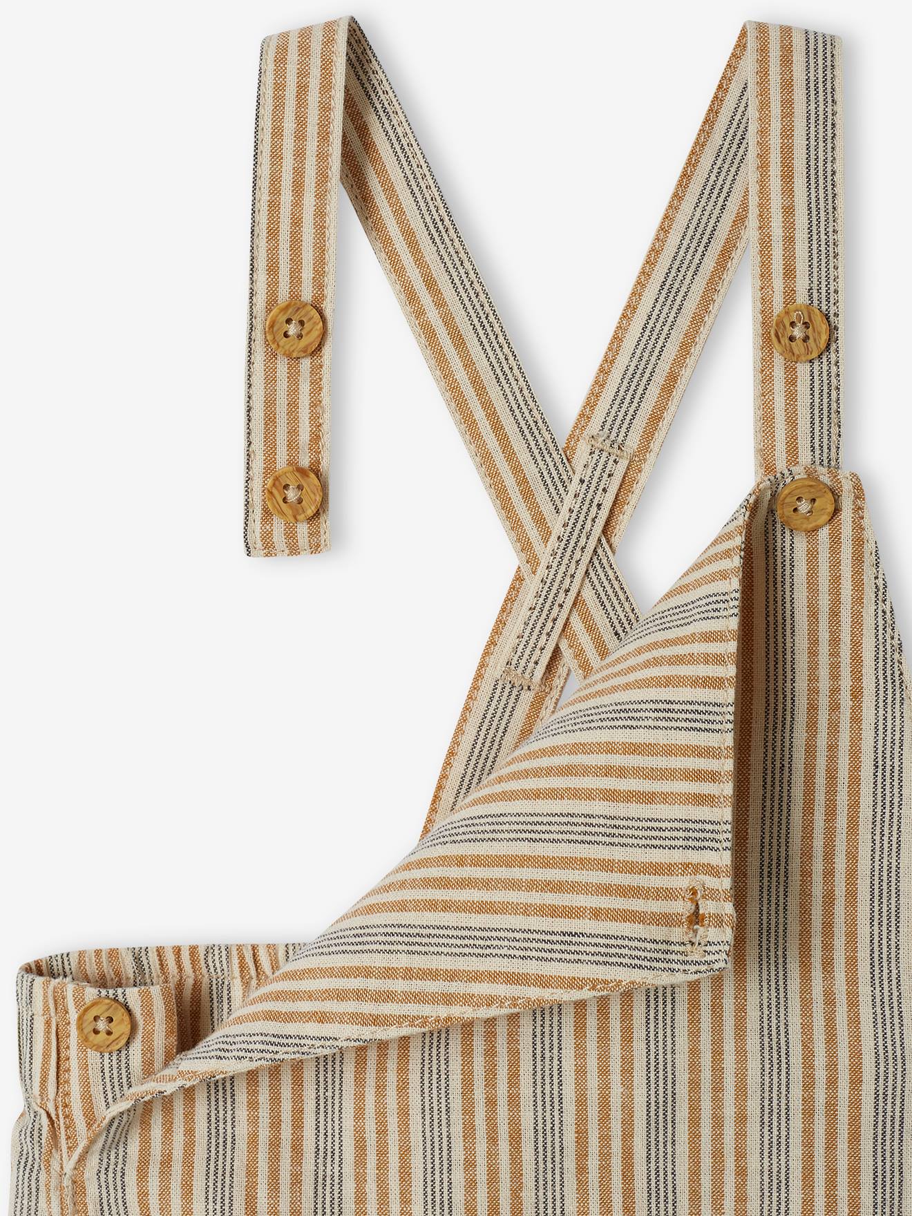 Vertbaudet Baby-Set: T-Shirt & Latzhose - wollweiß