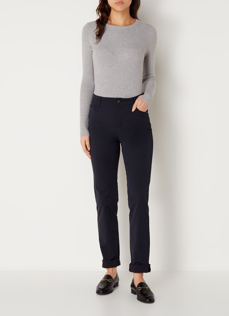 Pantaloni Rosner Audrey cu talie înaltă și elastic