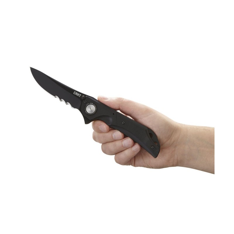 CRKT SEISMIC Black Veff Serrations, Design Flavio Ikoma