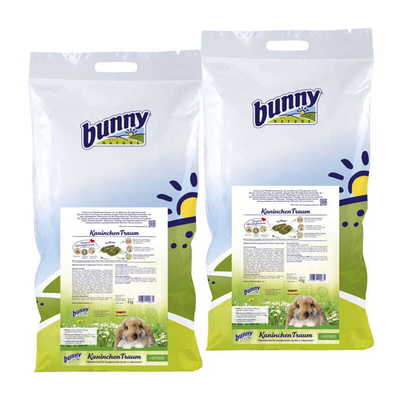 Bunny Hauptfutter Bunny KaninchenTraum herbs 2x4 kg