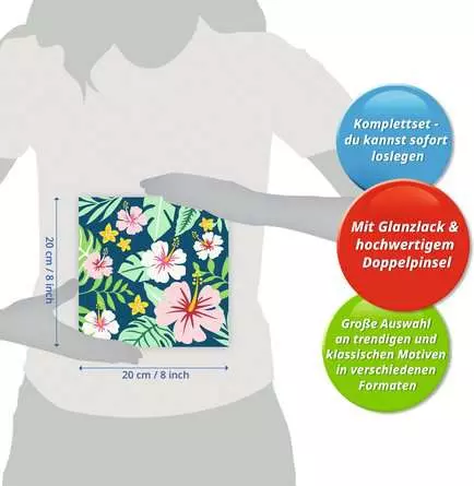 CreArt Exotische Blumen - Malen nach Zahlen für Erwachsene