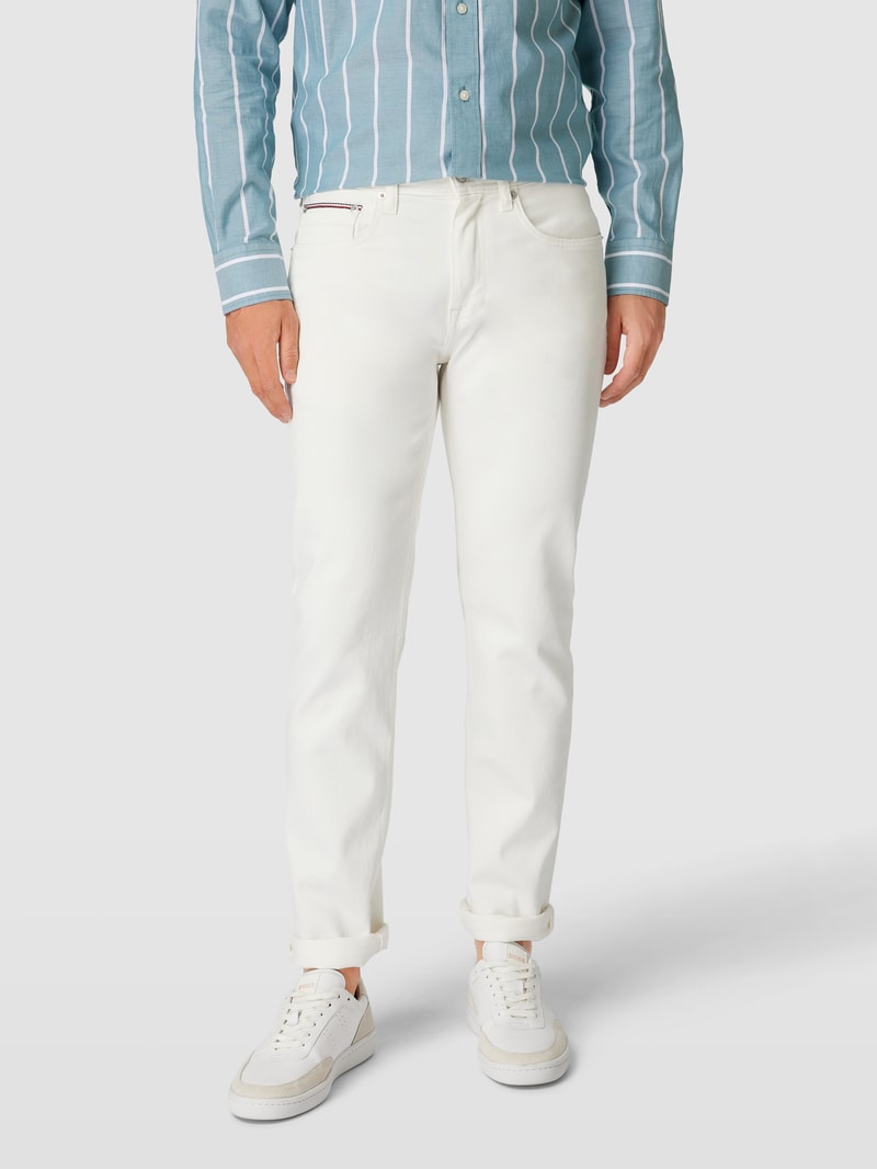 Straight Fit Jeans im 5-Pocket-Design Modell 'DENTON' in ecru