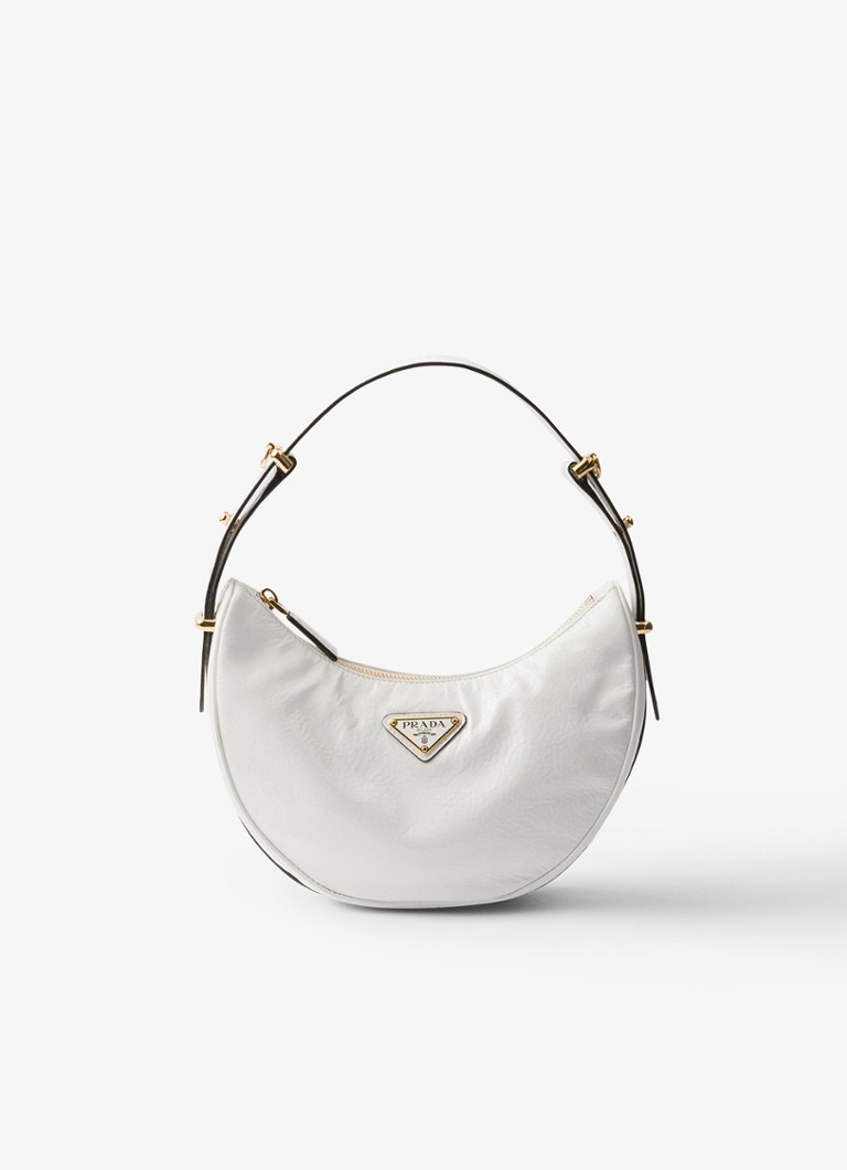 Prada Arqué patent leather shoulder bag
