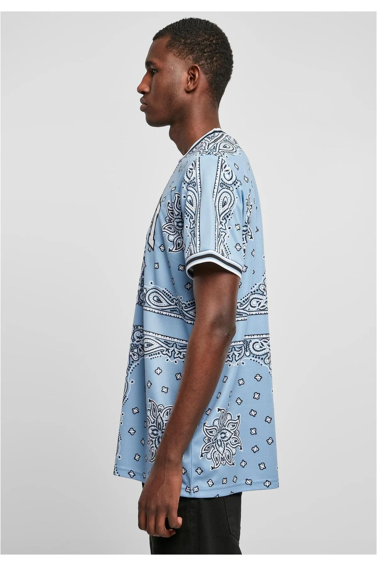 KARL KANI  Herren KM222-013-1 Serif Paisley Mesh T-Shirt