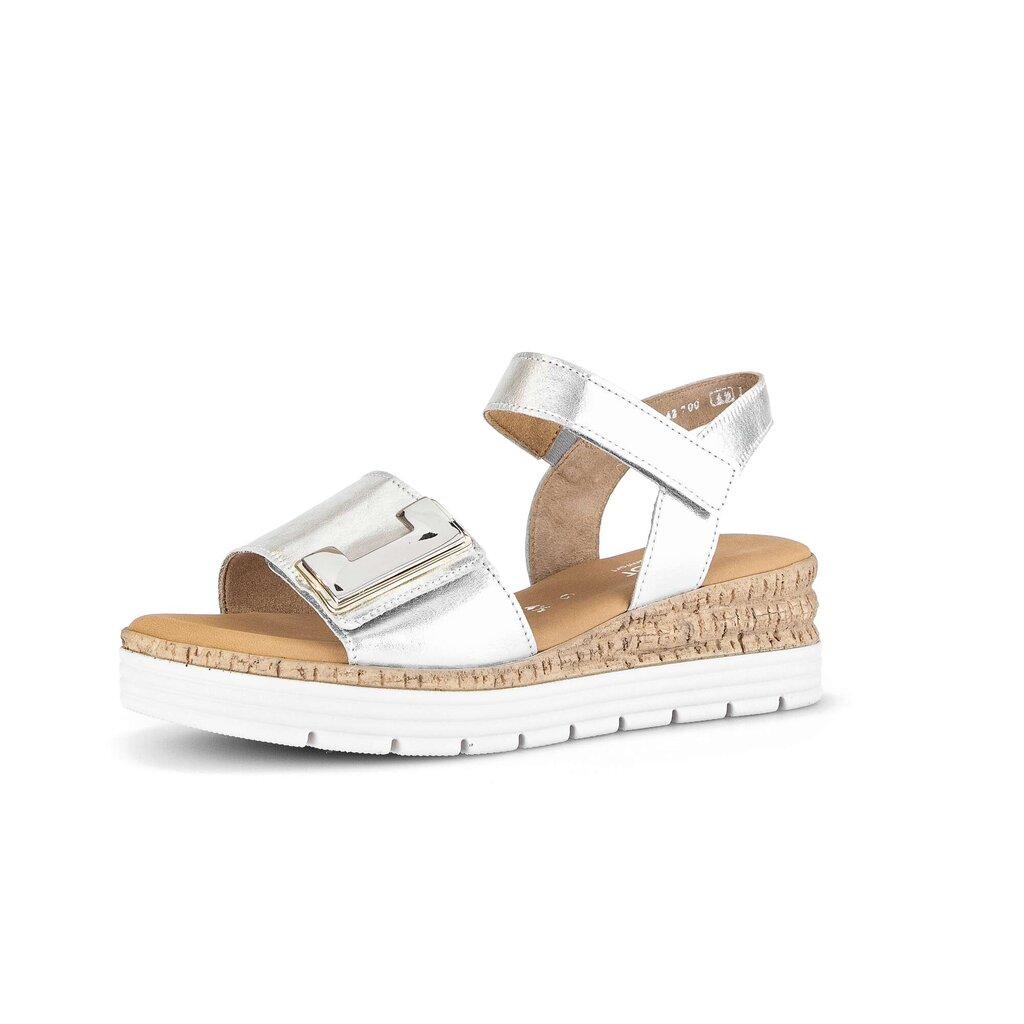 Gabor comfort Keilsandalette silber