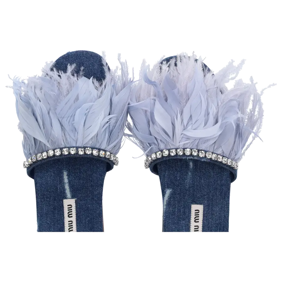 Miu Miu - Sandalen Denim - blau