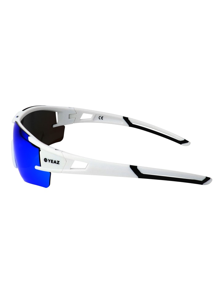YEAZ SUNBLOW Sport-Sonnenbrille Bright White/Blue in blau günstig kaufen onesize