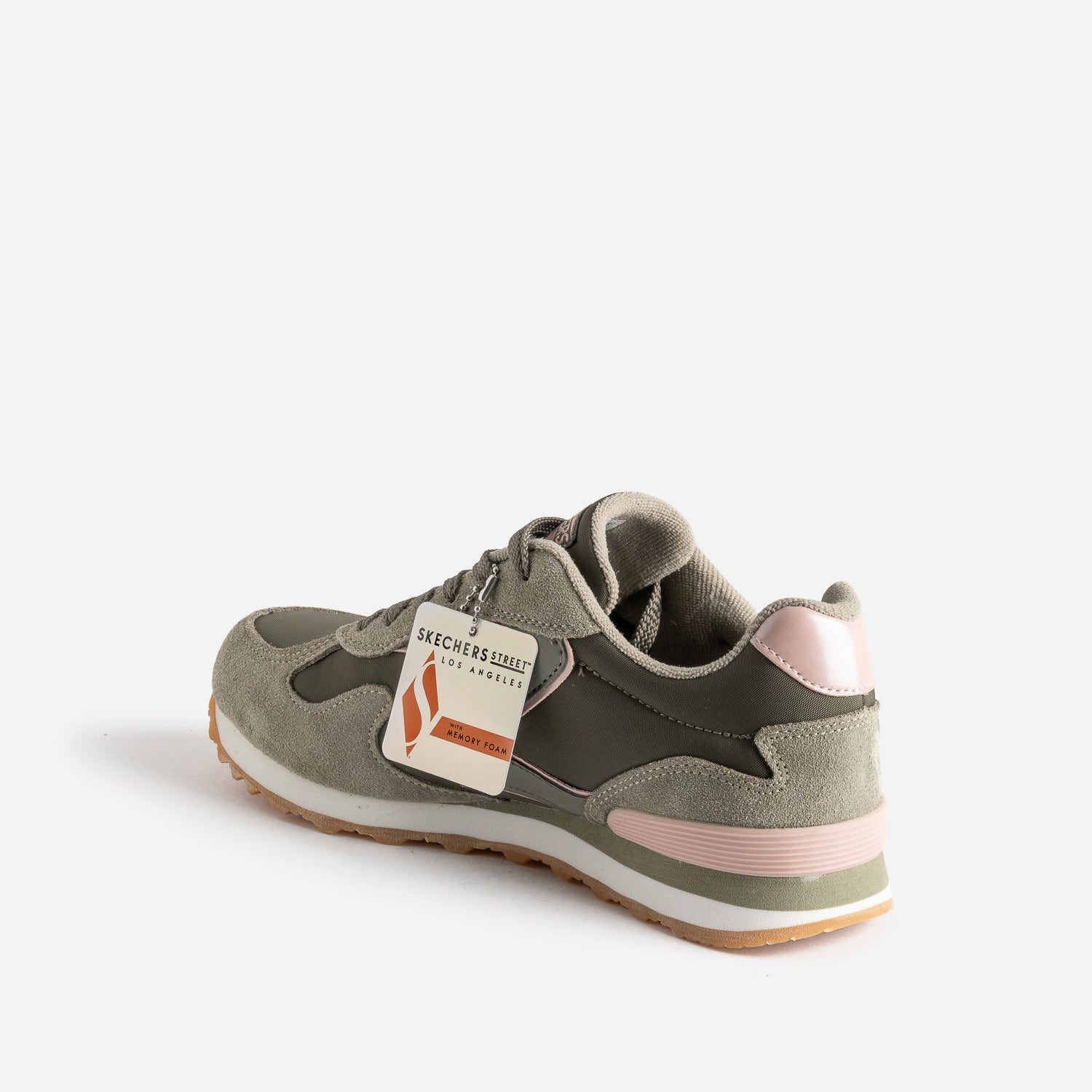 Basket SKECHERS en cuir kaki
