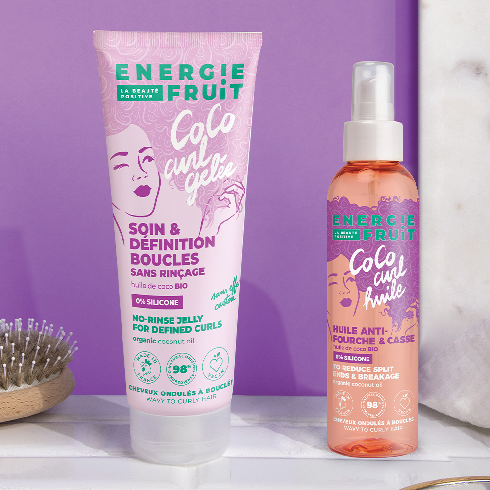 energie fruit Huile Nutrition Boucles Sans Rinçage  |Coco| Huile cheveux