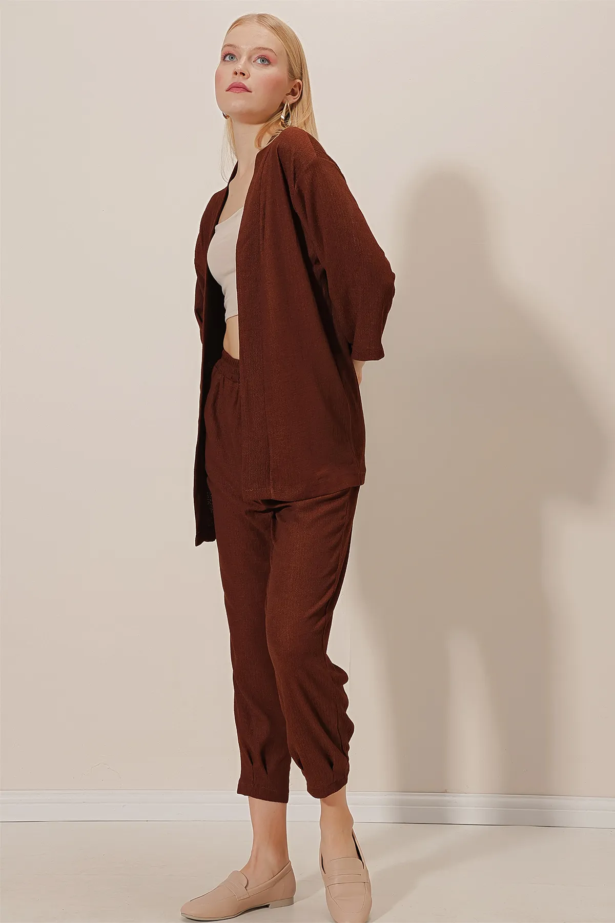 HAKKE  Bürümcük Cardigan-Hosen-Set