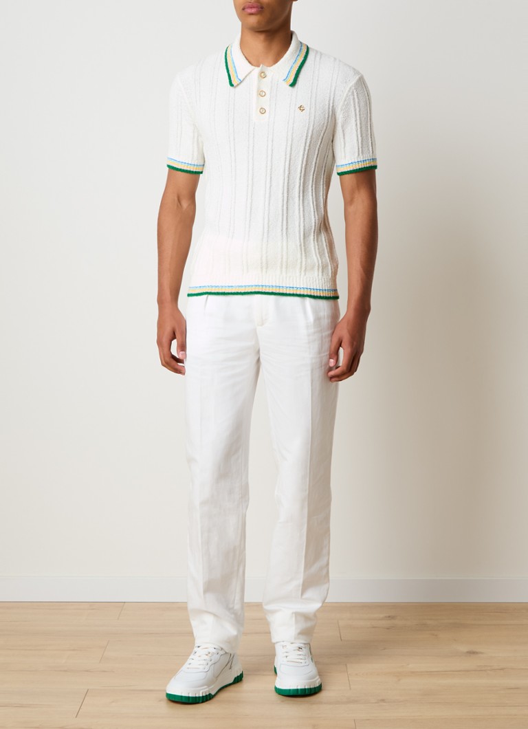 Casablanca Slim fit bouclé polo s logem