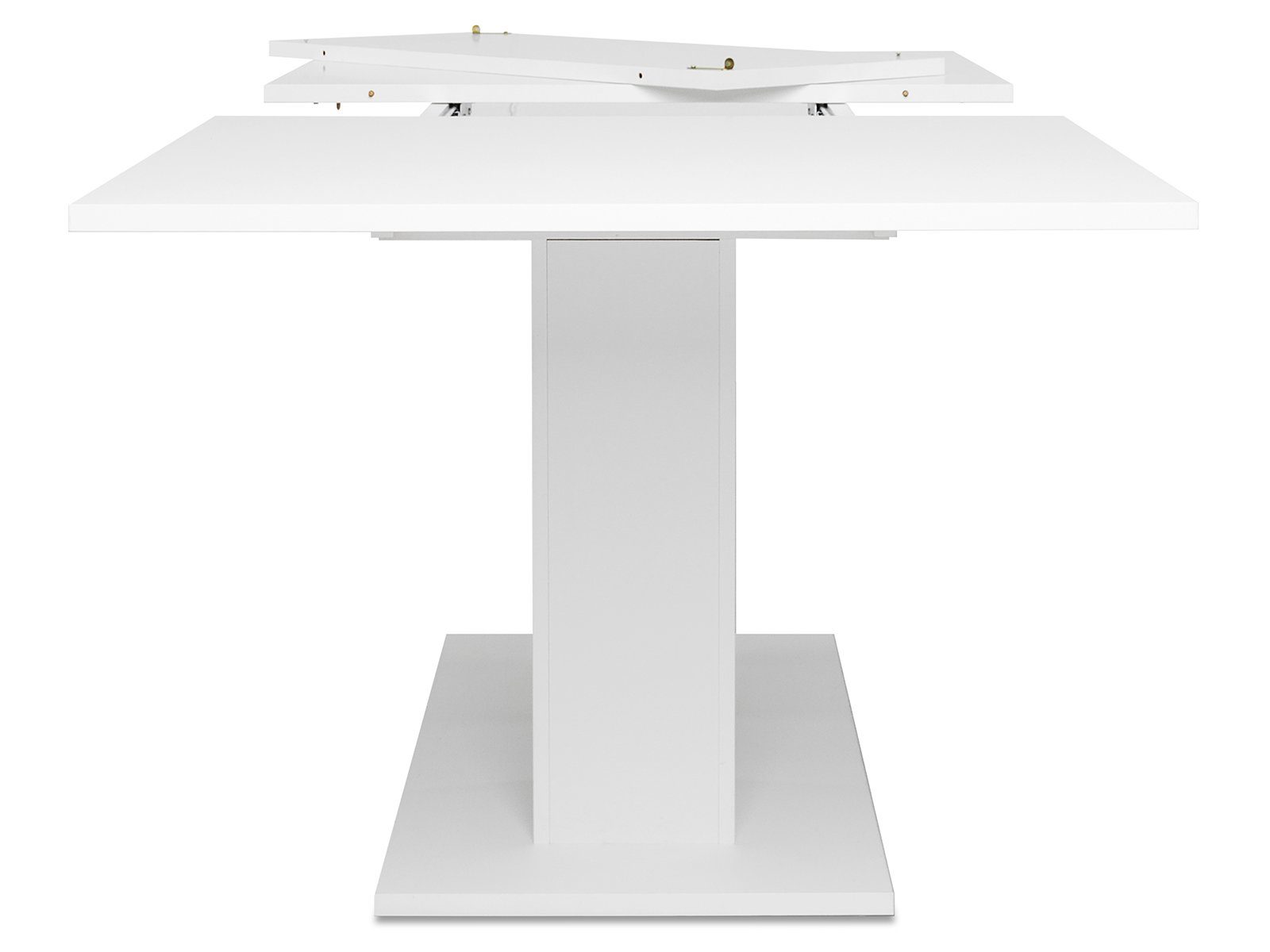möbelando Esstisch Bomuli I, Esstisch mit Synchronauszug (B/H/T: 140-180 x 75 x 90 cm) weiß, 22 mm, ABS-Kante