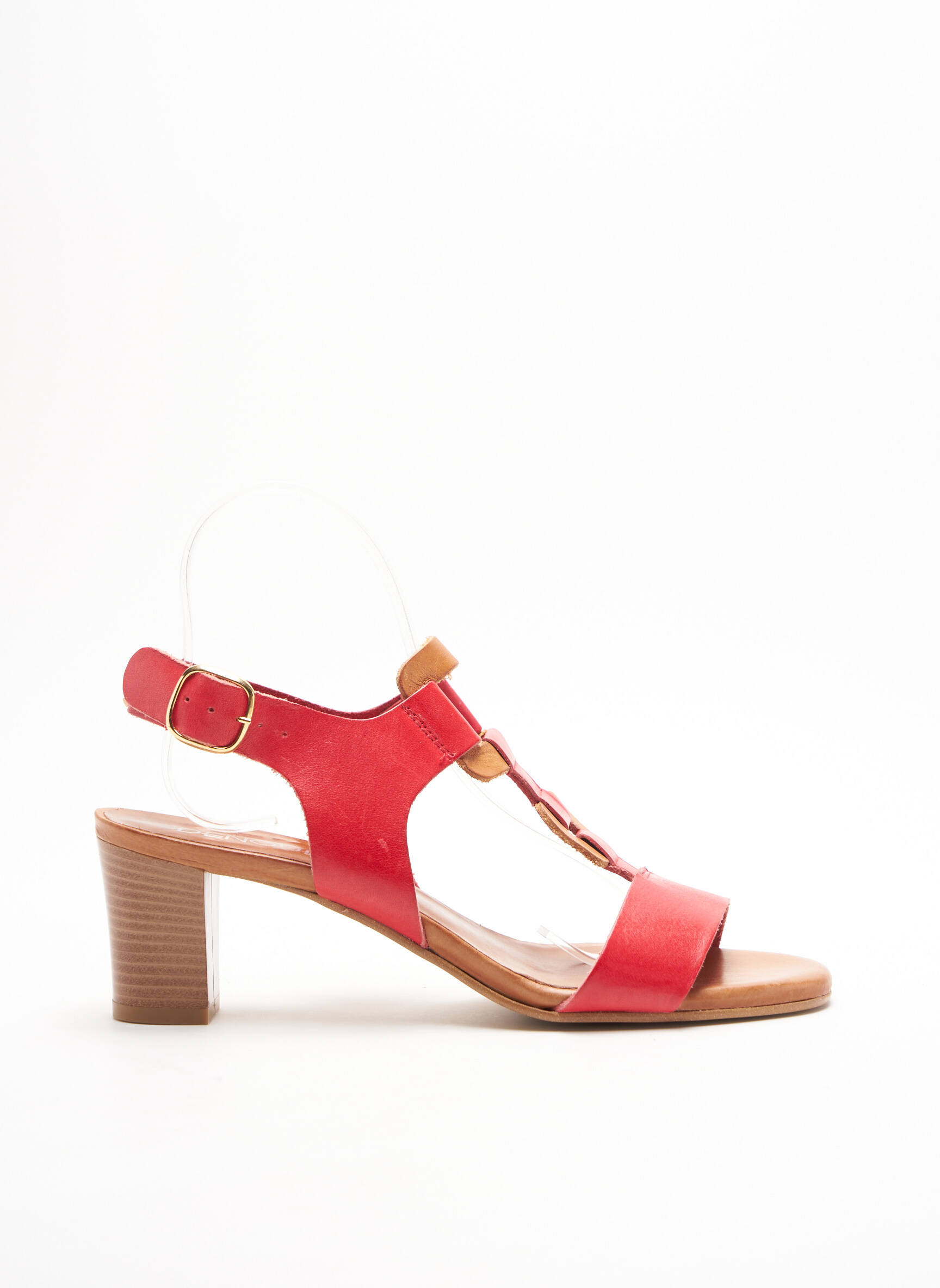 Denouee Sandales Nu Pieds Femme couleur rouge