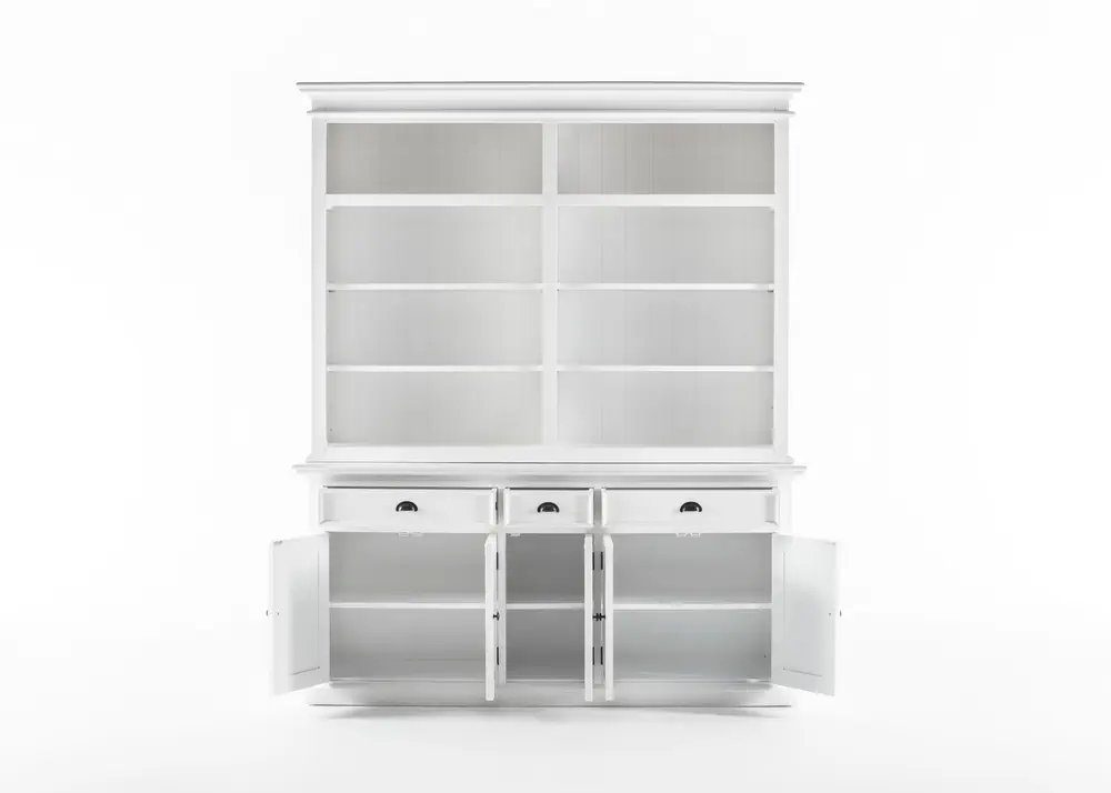 Novasolo Küchenbuffet Halifax Bücherregal 5 Türen und 3 Schubladen