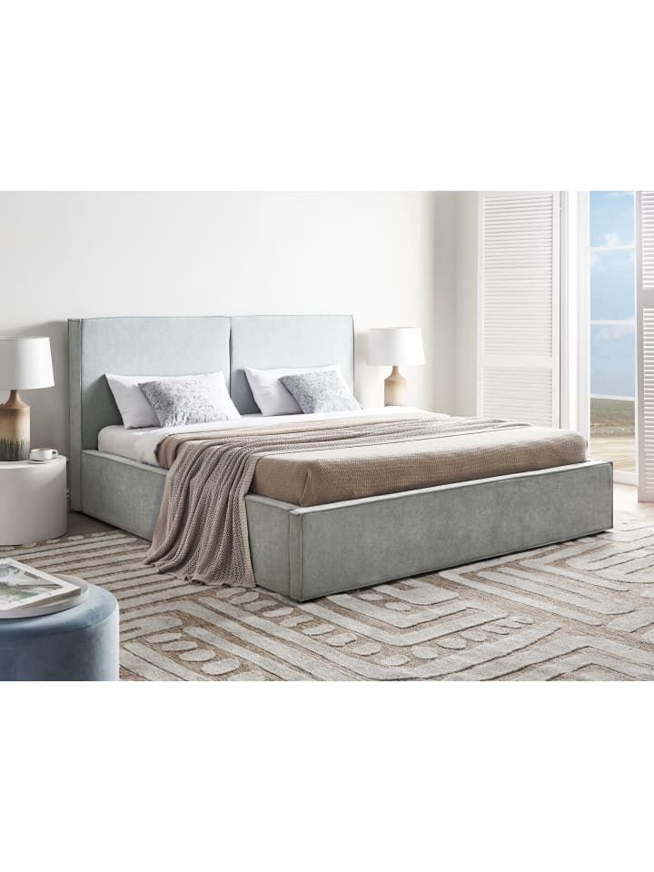 Beliani Doppelbett MOISSAC in Blau/Schwarz - (W) 197 x (H) 108 x (L) 224 cm günstig kaufen onesize