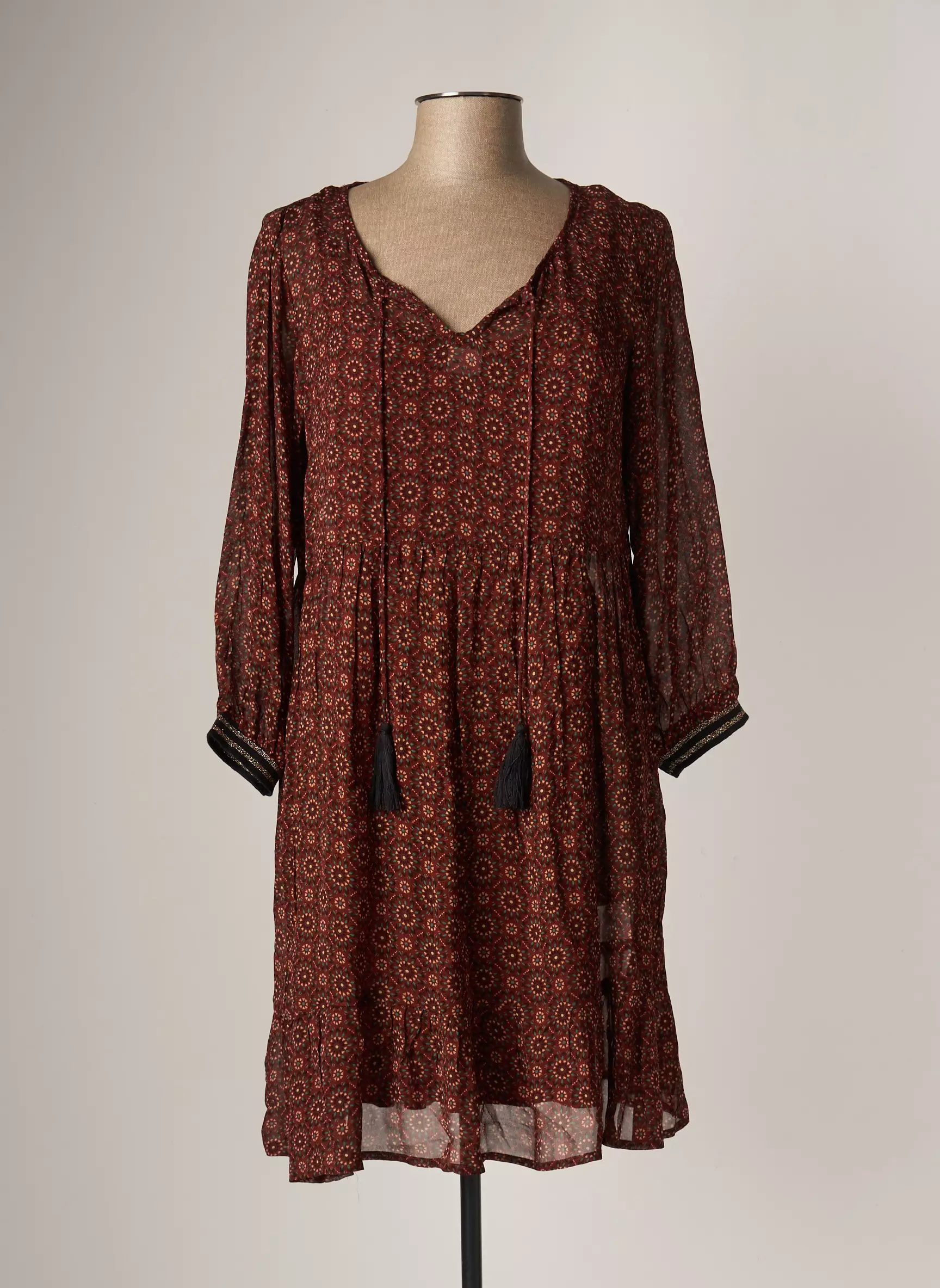 Cream Robes Mi Longues Femme couleur marron