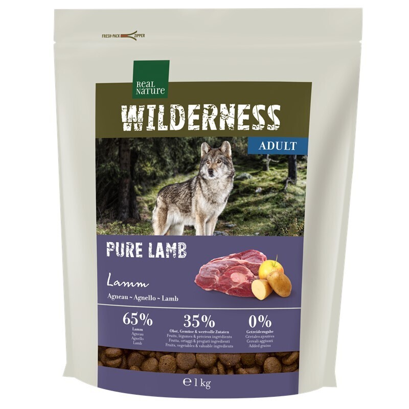 REAL NATURE Hundetrockenfutter REAL NATURE WILDERNESS Adult Pure Lamb 1 kg