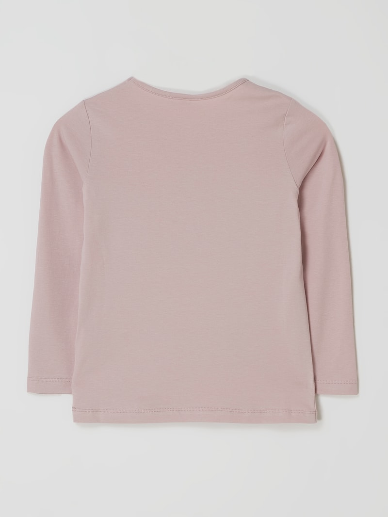 Longsleeve mit Print Modell 'Spirit' in flieder