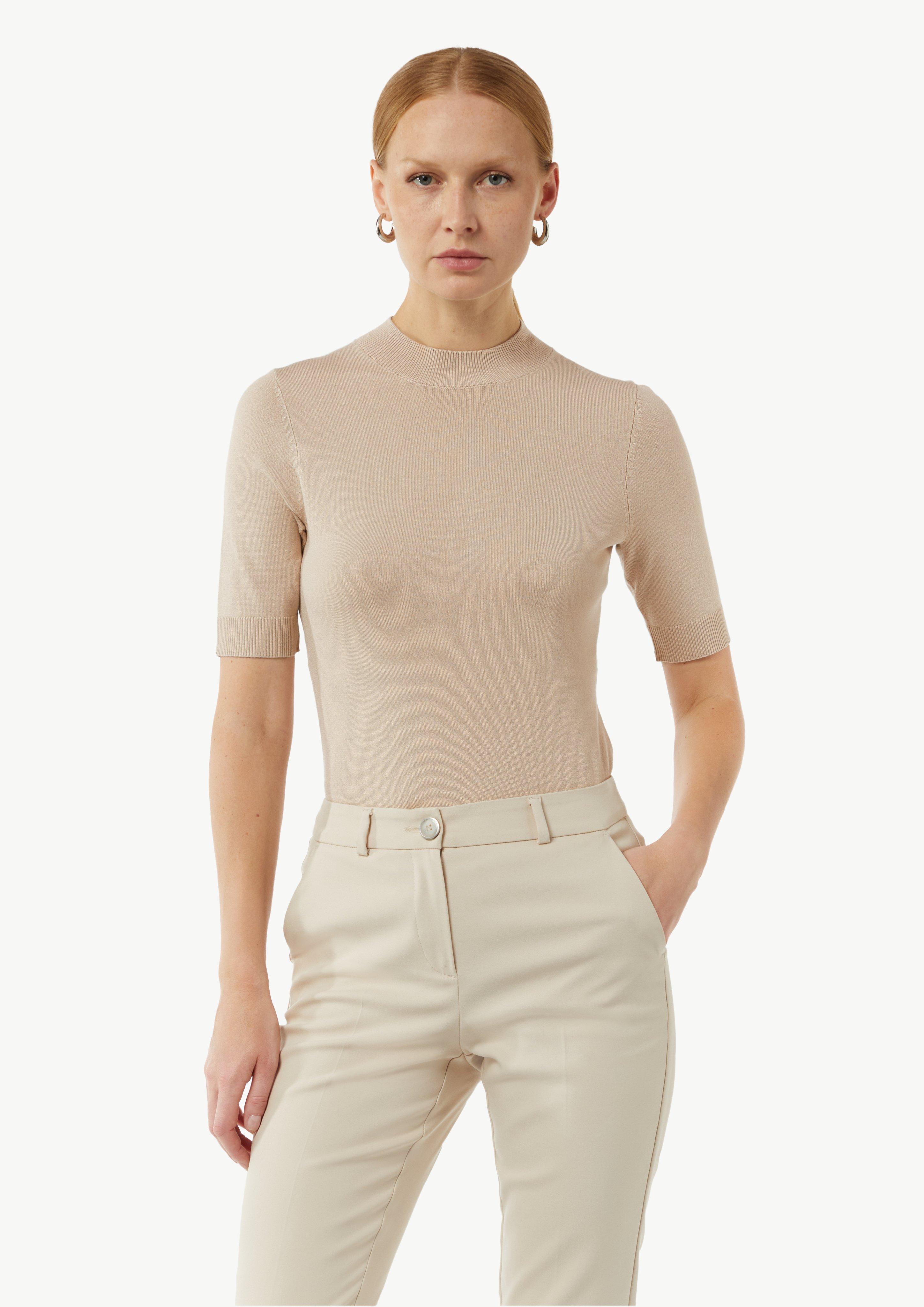 Strickpullover im Slim Fit - beige